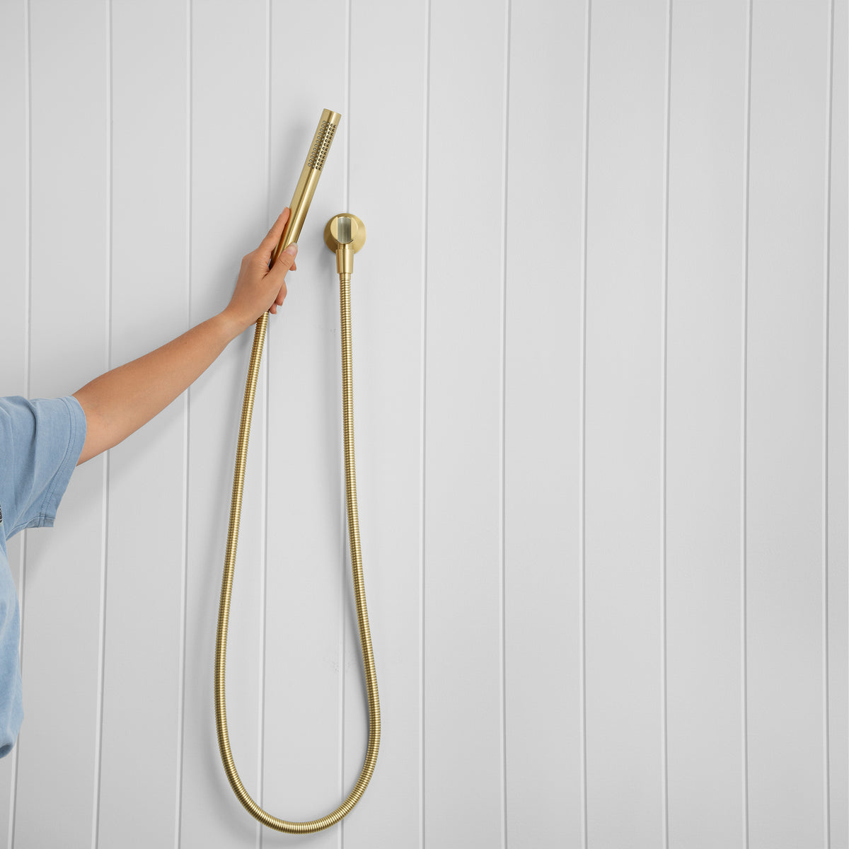 Versailles Handheld Shower Head with Hose - Brushed Brass