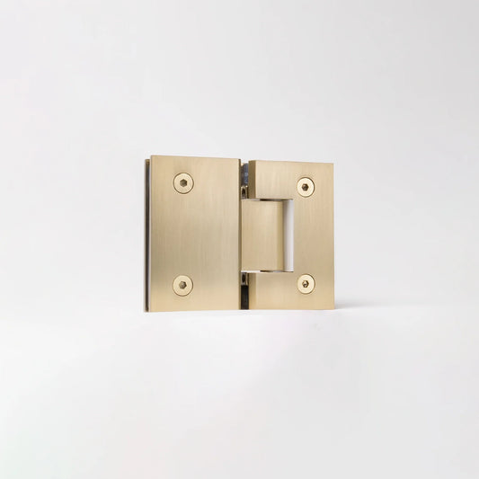 Geneva Shower Hinge Glass to Glass Brushed Brass