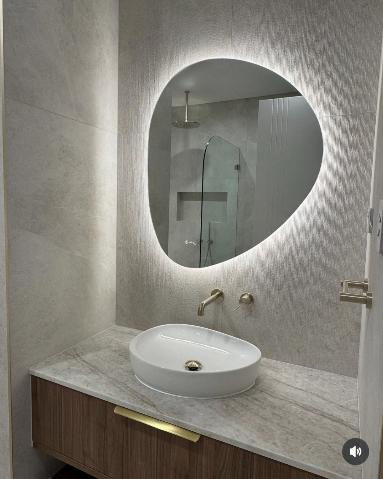 Lucca Irregular LED Bathroom Smart Mirror
