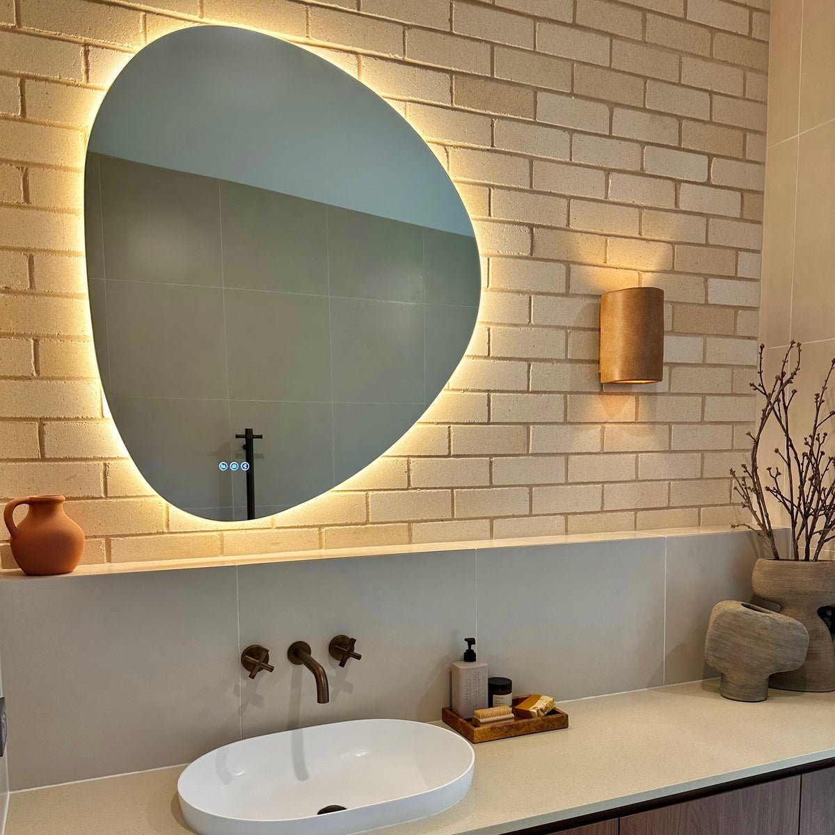 Lucca Irregular LED Bathroom Smart Mirror