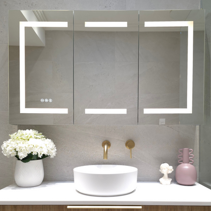 Rectangle frameless LED bathroom cabinet by Invogue
