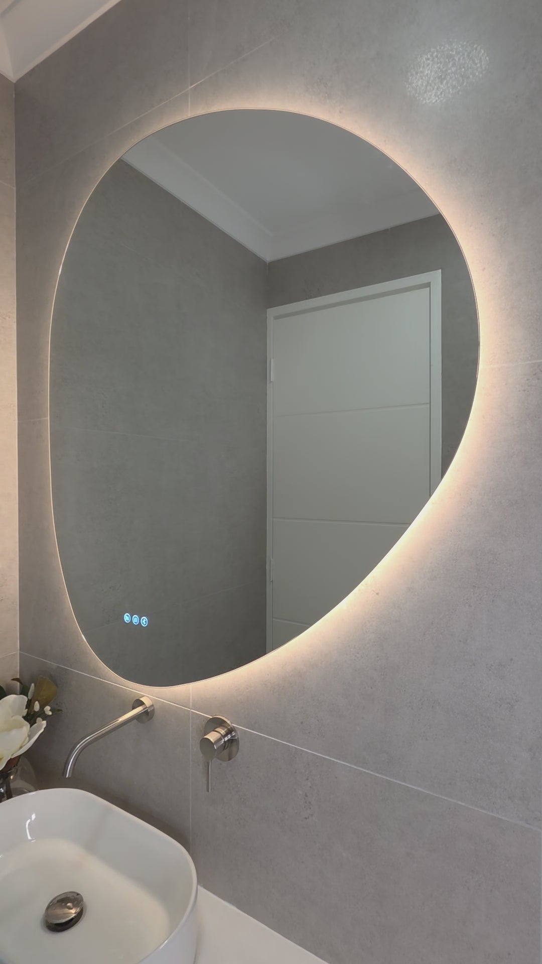 Lucca Irregular LED Bathroom Smart Mirror
