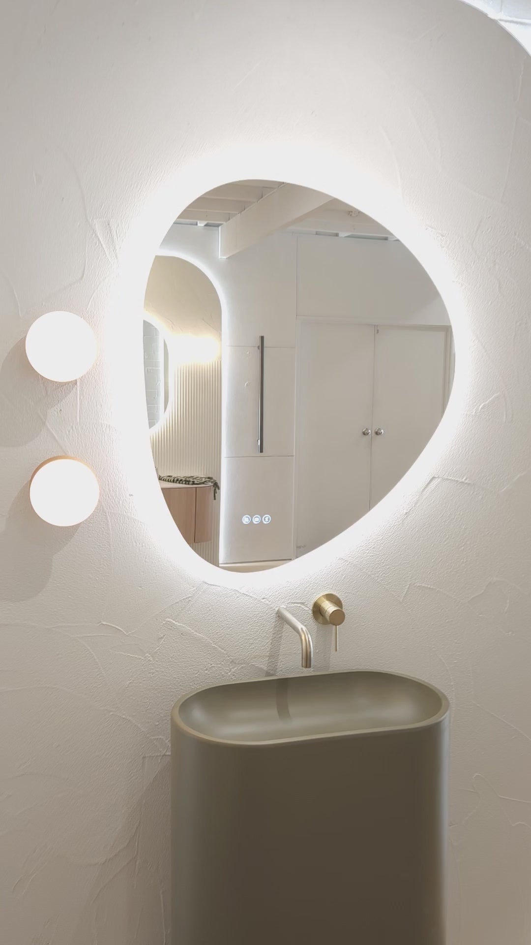 Lucca Irregular LED Bathroom Smart Mirror