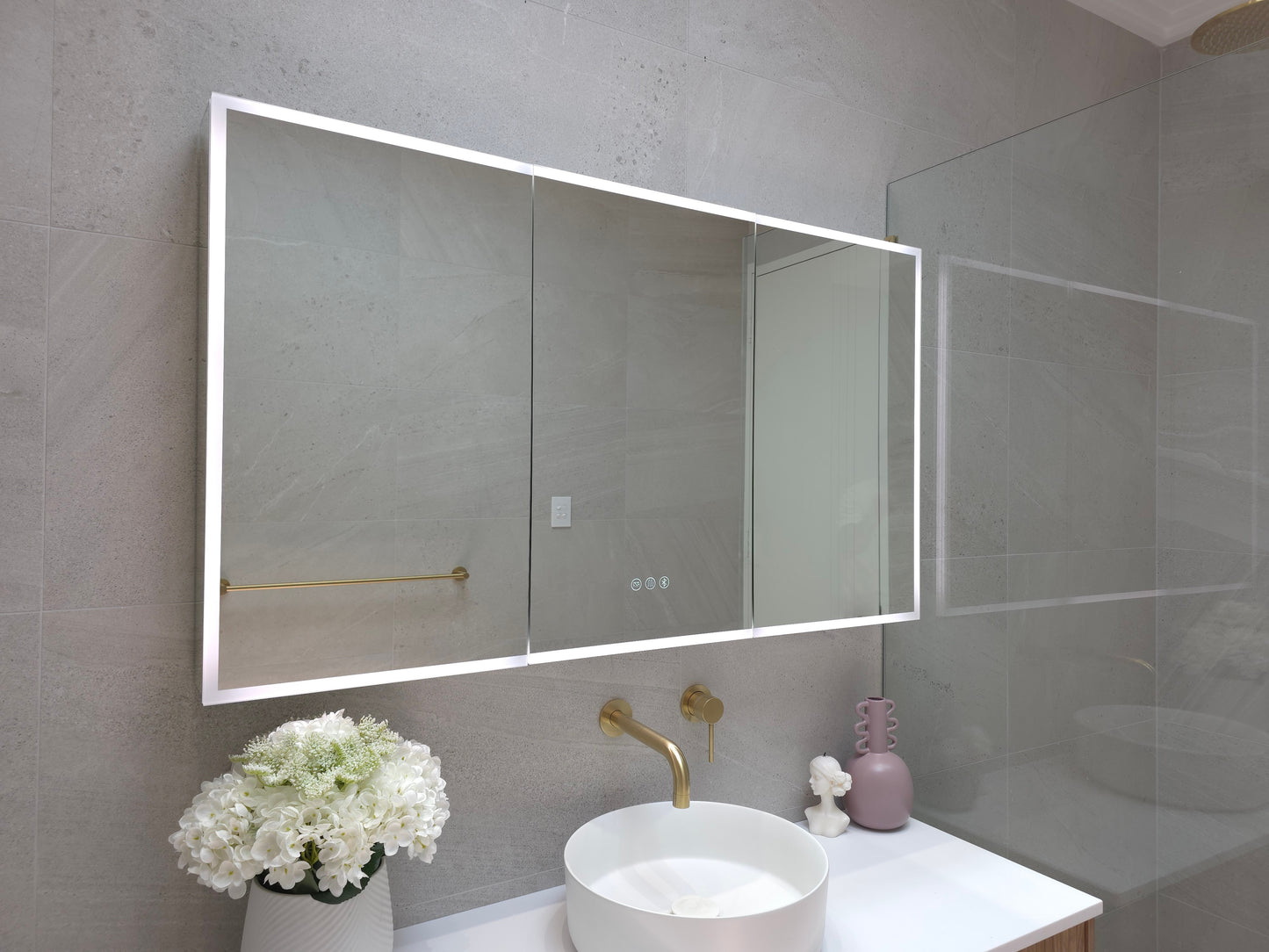 Rectangle frameless LED bathroom mirror by Invogue mirorrs and bathware