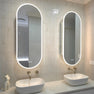 Riviera Oval LED Bathroom Mirror Cabinet