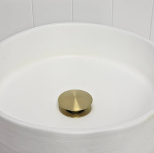 Lisbon Pop Up Basin Waste — Brushed Brass