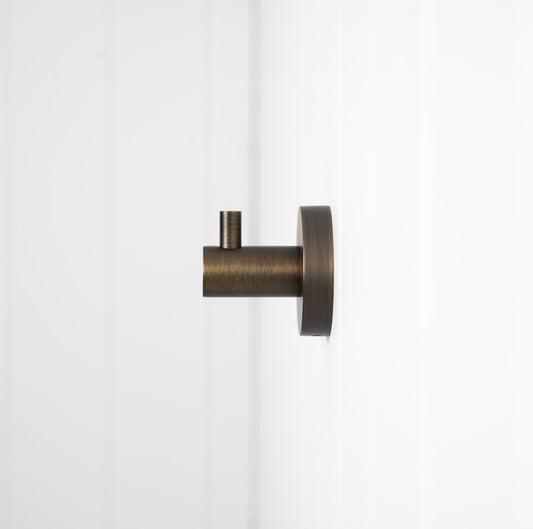 Copenhagen Robe Hook Antique Brass
