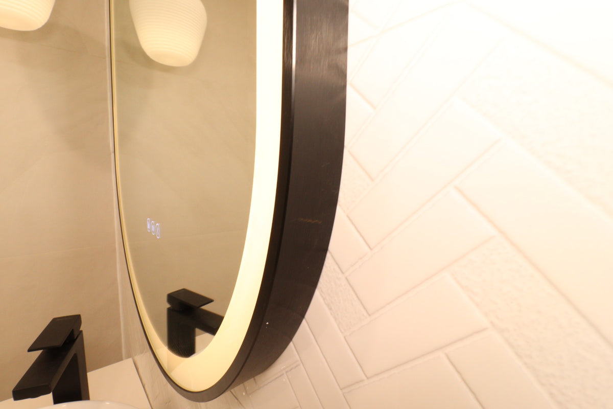 Stylish Smart LED Mirror with Striking Frame and Substantial Build